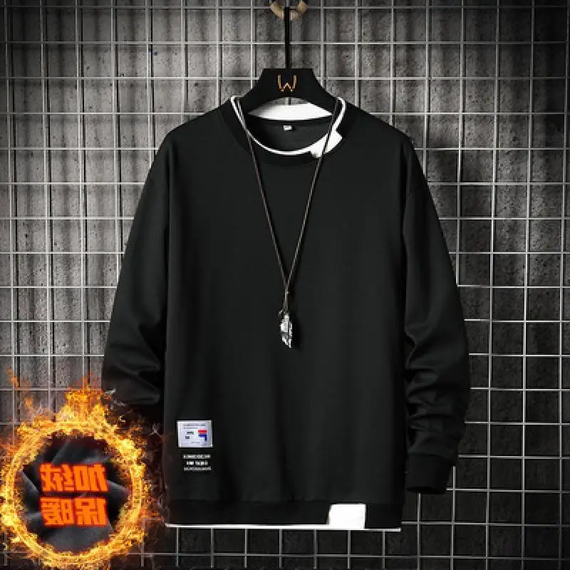 

Long Sleeve Harajuku Sweatshirts Men 2022 New Fashion 3 Color Hoodie s Casual O-Neck Patchwork Sweatshirt for Young M-4XL