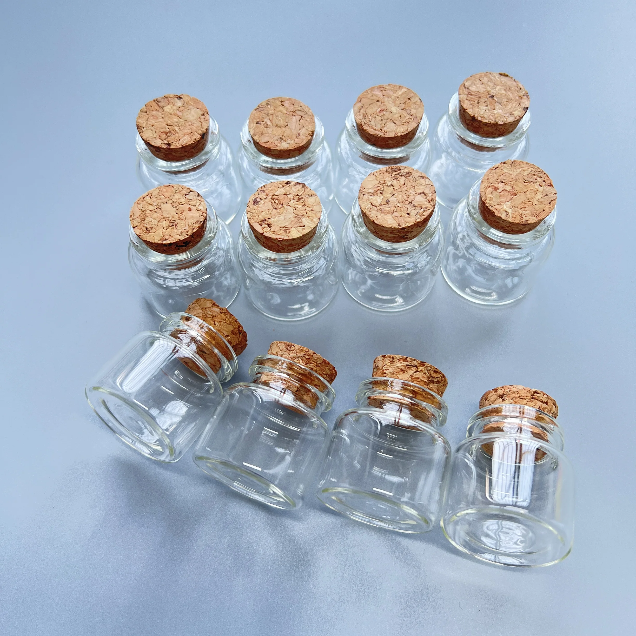 40/72/105 PCS 10ml Mini Corked Glass Wish Bottles Tiny Clear Jars Wedding Favors Party Decorations Hanging Ornaments DIY Crafts