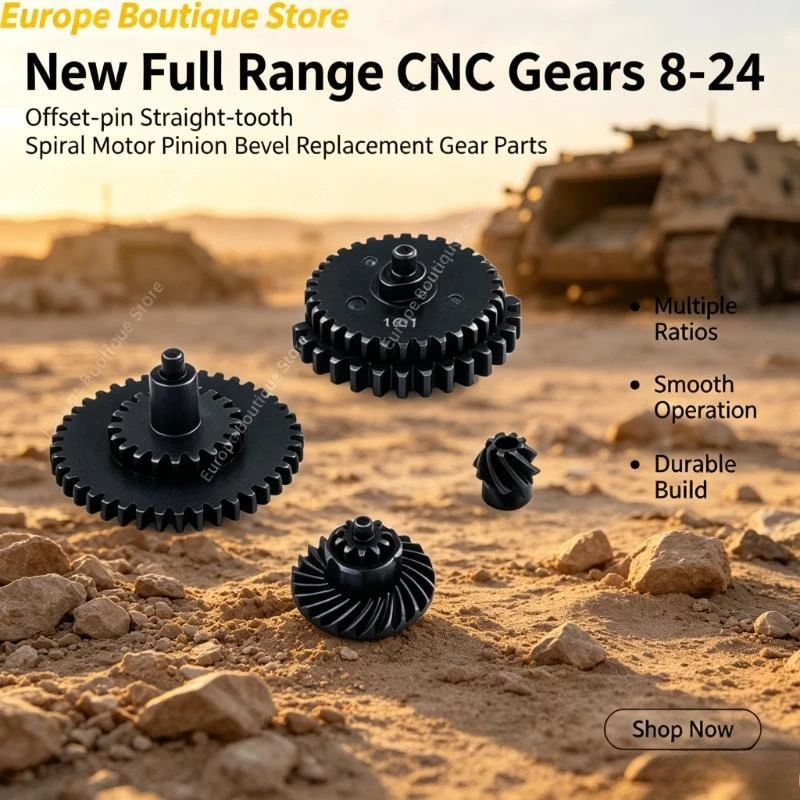 New Complete CNC Gears 8‑24, Offset‑pin Straight‑tooth & Helical Motor Pinion, Bevel Spare Gear Replacement Parts
