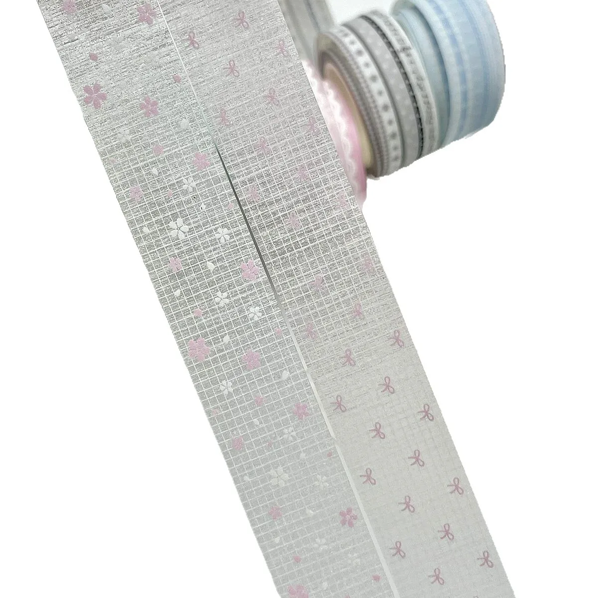 1 rol Koreaanse stijl schattige cartoon roze kant tape DIY scrapbooking journaling decoratieve kleurrijke strik bloemen patroon strip tape