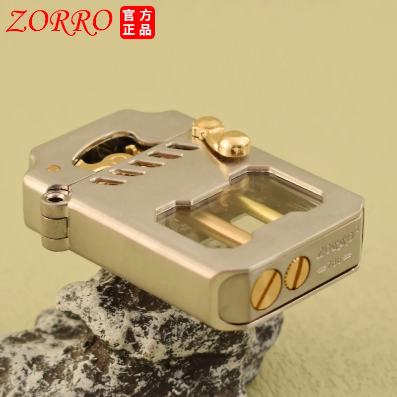 2025 New Zorro Kerosene Lighter Cyber Mecha Transparent Bin Rocker Cool Classic Torrens Tide Men Lighters Wholesale