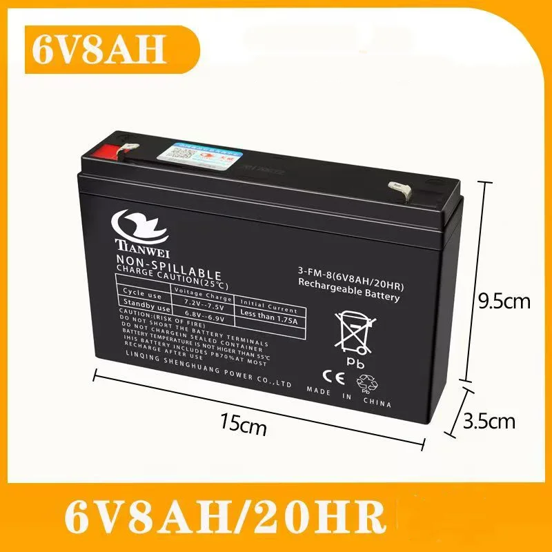 Hete 6V-12V Oplaadbare Batterij voor Elektrische Kinderauto's, Speelgoedauto's, Motorfietsen, Kinderwagens Batterij 5Ah 7Ah 8Ah 12Ah
