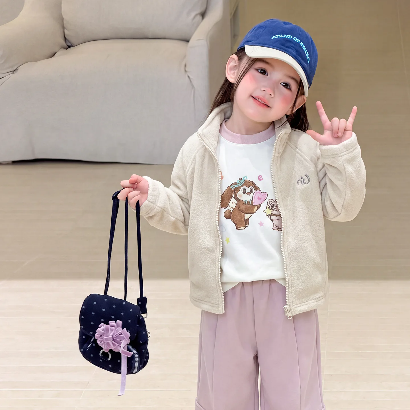 Children's Clothing, Fleece Comfortable Casual Jacket, Winter Clothing, Children's Top, Cardigan, A-class Baby Girl's Clothing
