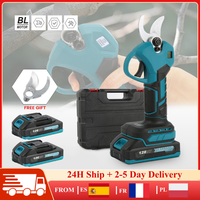 30mm Brushless Electric Pruning Shears 2 Gears Cordless Rechargeable Fruit Tree Bonsai Pruning Power Tool For Makita 18V Battery