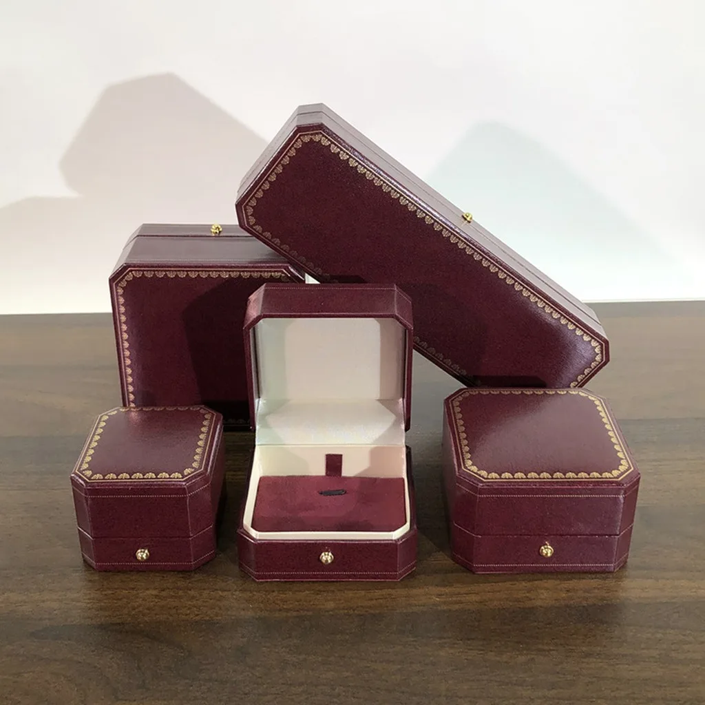 Necklace Box Elegant Ring Box Octagonal Jewelry Box Vintage For Retail Store Display Jewelry Display Home Organization