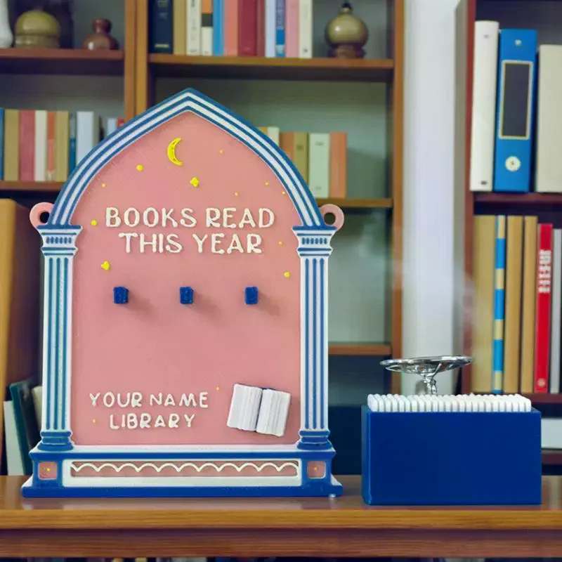 

Деревянная книга-счетчик для отслеживания чтения за год, декор для книжной полки, клуба, класса, новогодний подарок для книголюбов и всей семьи