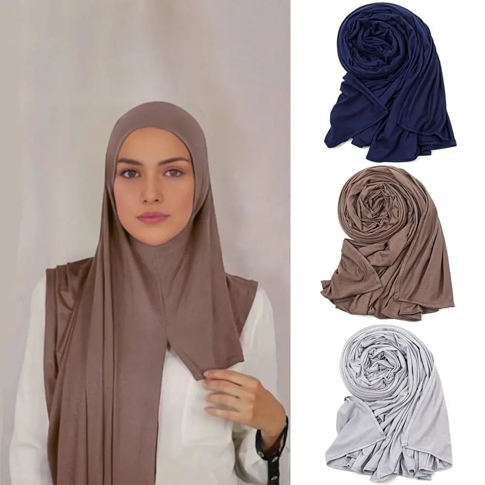 

Модный мягкий модальный трикотаж, хиджаб большого размера, длинные накидки, платки, элегантный мусульманский хиджаб, молитвенный тюрбан