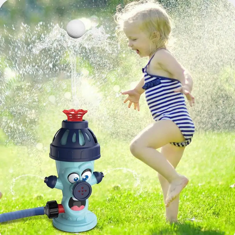 

Kids Sprinklers For Yard 4 Spray Modes Water Toy With Baseball Function Water Spray Toy Fire Hydrant Shape 2-in-1 Outdoor Summer