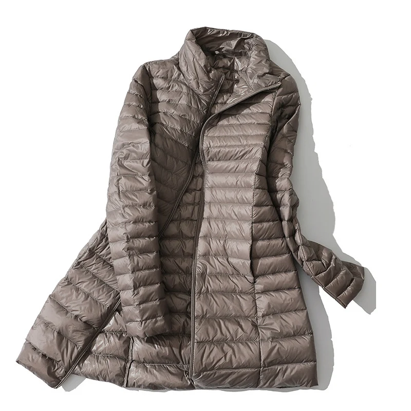 0-10℃ Women Winter Coat Ultralight Stand Collar Thin Duck Down Puffer Jackets Female Quilted Parkas Woman Portable Outerwear