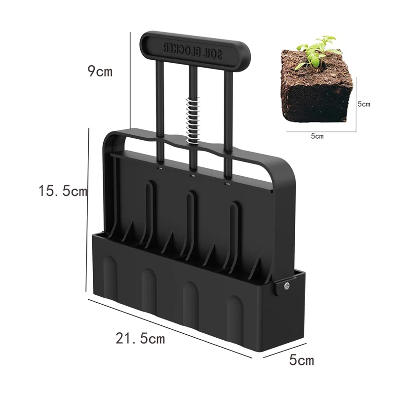 【Alleenoday!】Soil Blocker Handheld, Soil Blocker voor het starten van zaad, Handmatige Soil Block Maker Handheld zaailingmachine,Bodeblok