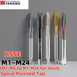 Japanse Yamawa Metrische Spiraal Puntige Tap Zwart Roestvrij Staal/Staal Kobalt Met Tap M1M2-M24 Zeven Kleuren Aluminium Tap