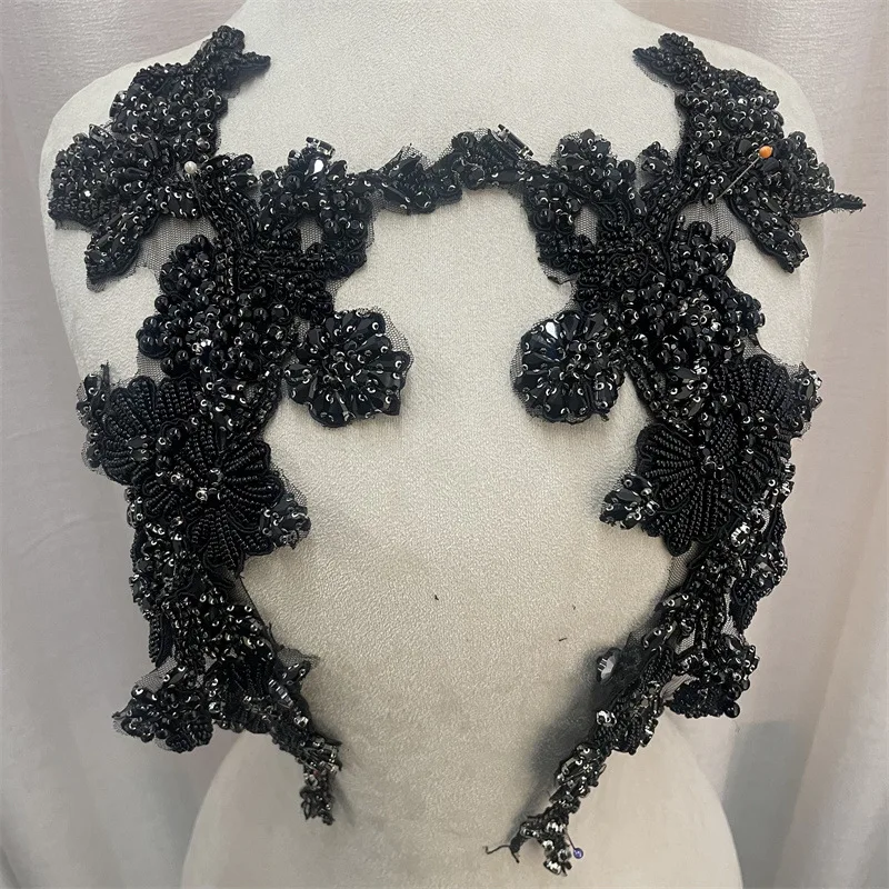 

Тяжелая аппликация, блестящая бисерная бриллиантовая одежда, украшение для вечернего платья, ткань, роскошный материал со стразами