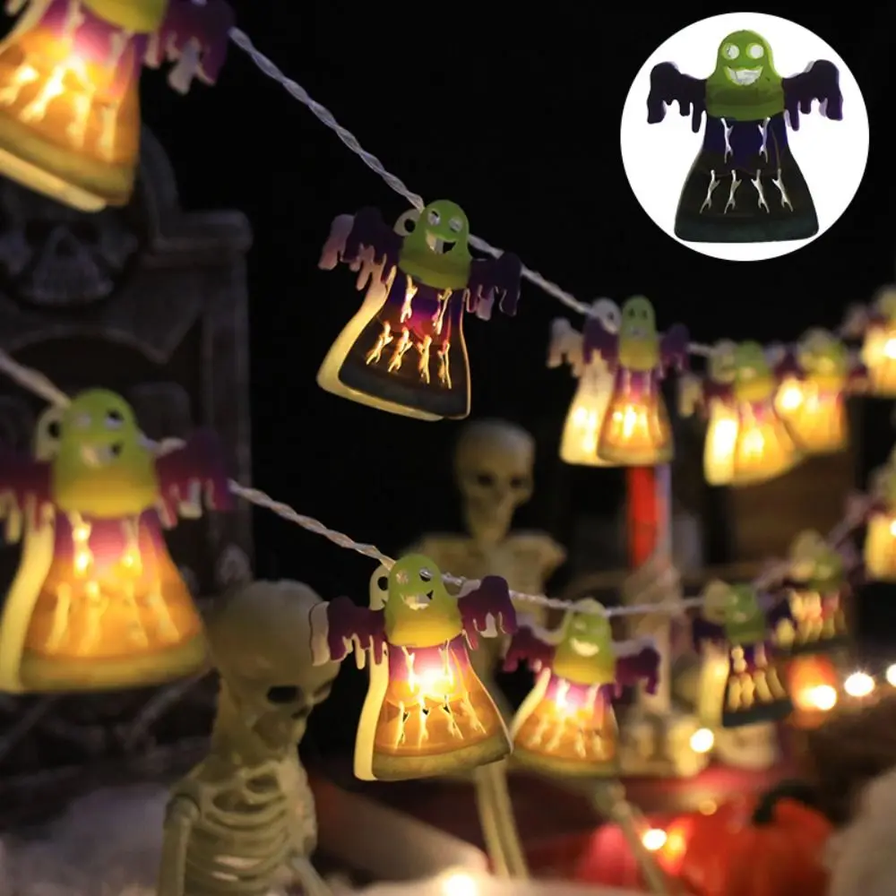 3m 20Led Halloween Village Light String Ghost Pumpkin Halloween Light String Spider Atmosphere decorazioni di Halloween all'aperto