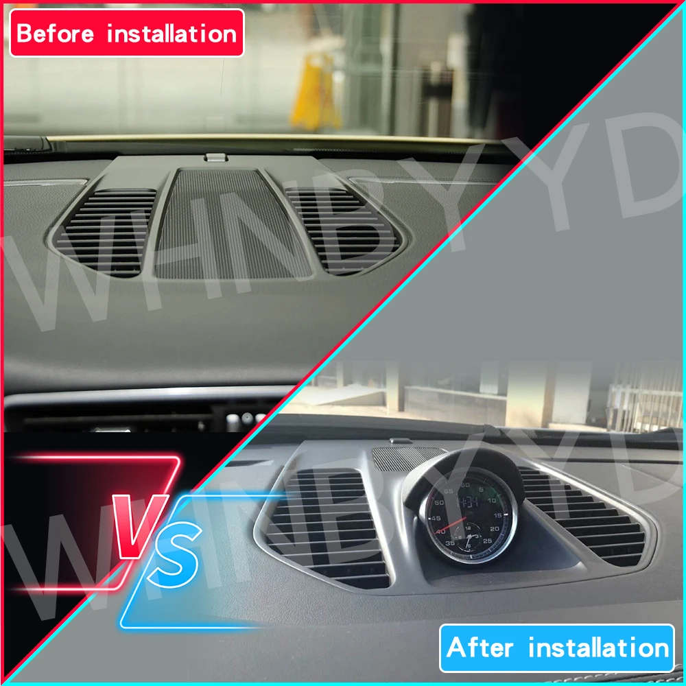 For Porsche 911 991 Dashboard Stopwatch Sport Chrono Watch Car Accessories 2012-2019 Instrument Panel Center Cover Clock Compass