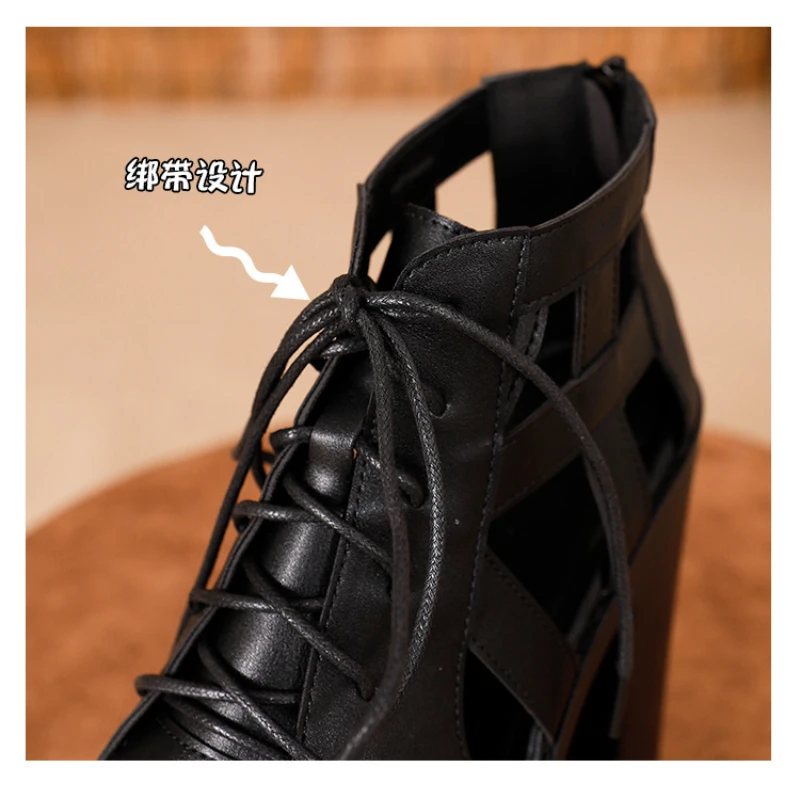 2024 Summer New Platform Nightclub Super High Heel T Stage Nude Sandals Fashion Versatile Fish Mouth High Heeled Shoes for Women