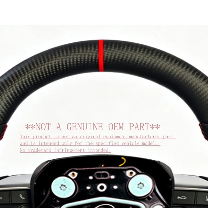 For Toyota Matte Carbon Fiber Red Label Sport Steering Wheel Decorative Cover ZC-FT-YD-T06