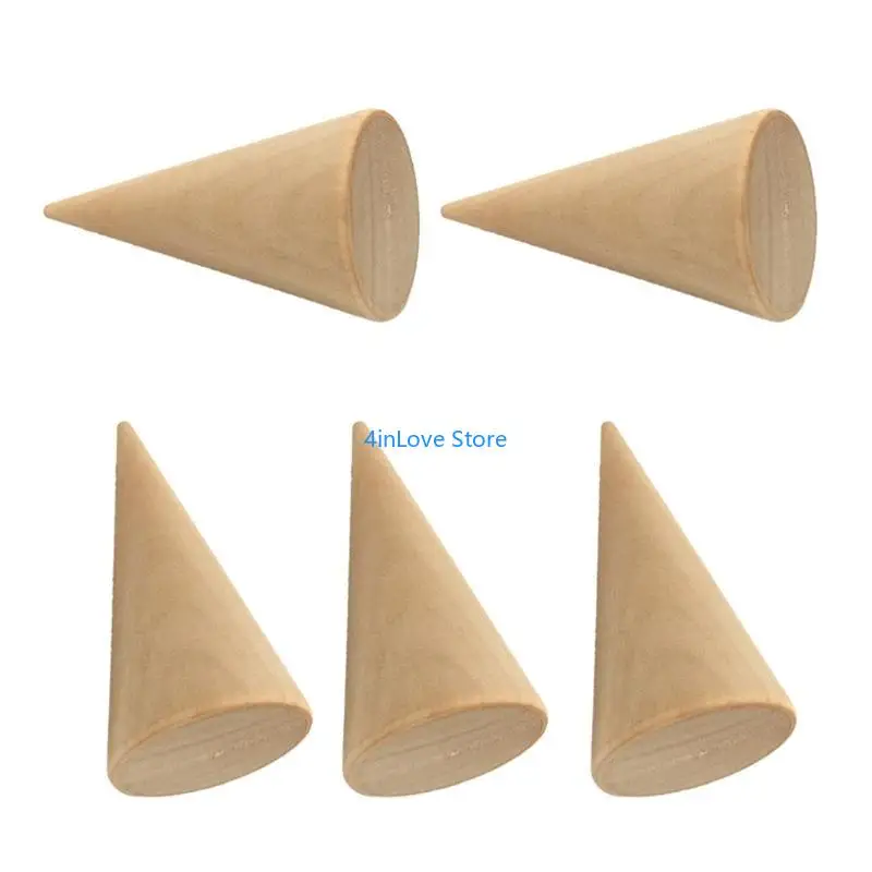 T4MD 5Pcs Cone Rings Display Stands Finger Trinket Stand Rings Stack Showcase