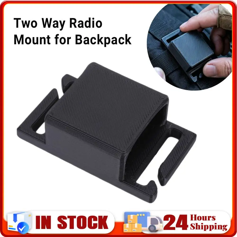Walkie Talkie Mount for Backpack PETG Outdoor Walkie Talkie Holster Anti Slip Compact Radio Belt Clip Holder for Hiking Camping