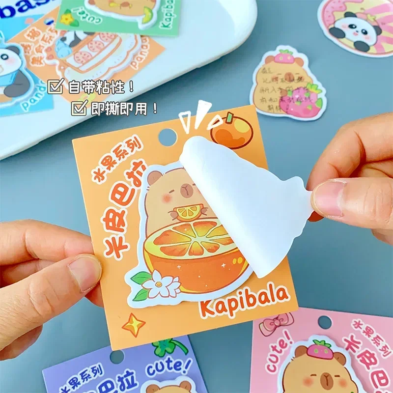 20pcs Panda Note Cute Cartoon Capybara Student Office Note Sticker Ins Style