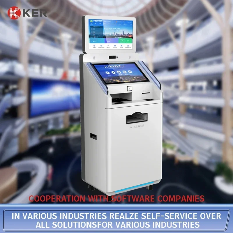 Hoge Kwaliteit Slimme Multi-Points Touchscreen Self Service Print Terminal Kiosk Overheid Kiosk Oplossing