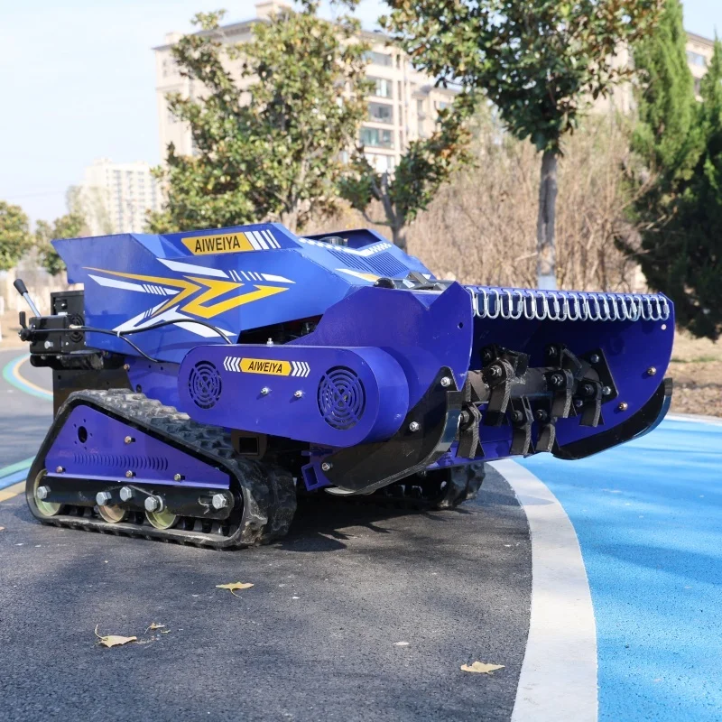 Customized  display screen, wireless four stroke lawn mower robot removes weeds inside fruit‑tree planting orchards