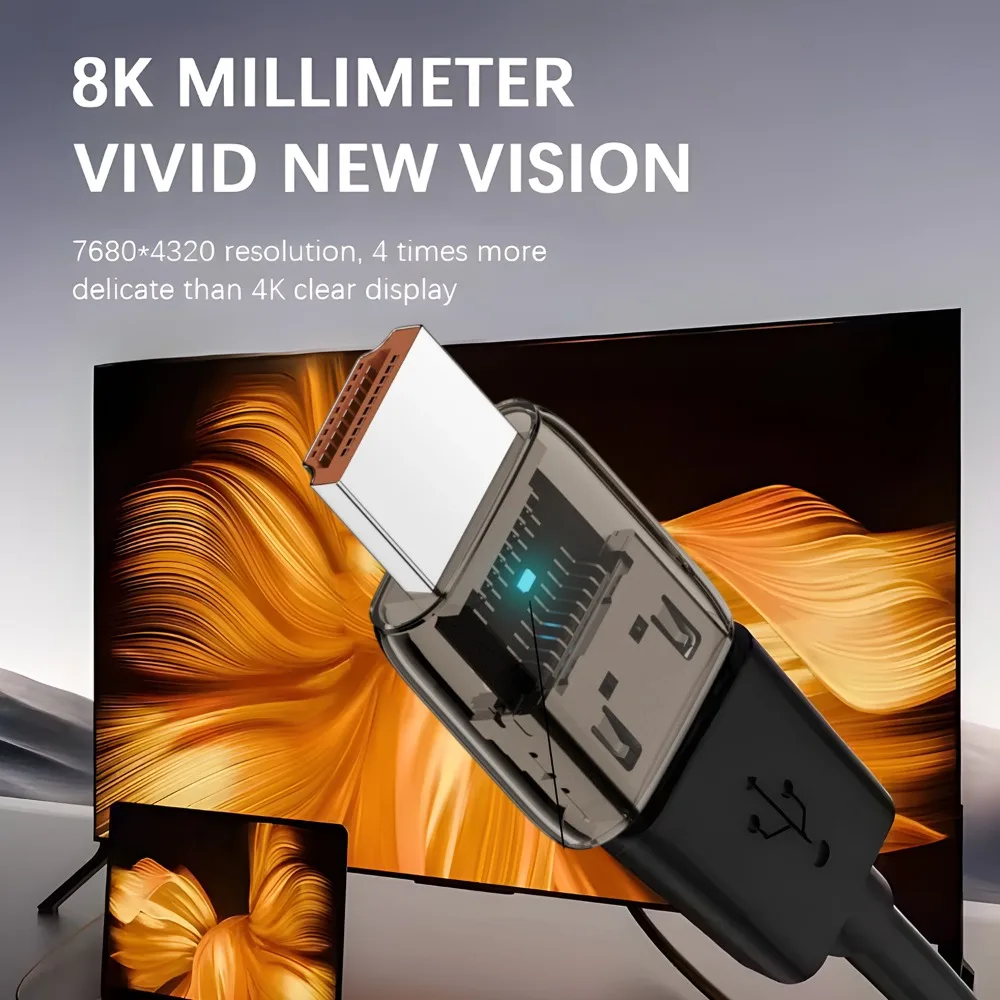 الترا HD 8K HDMI متوافق موسع أنثى إلى ذكر موصل 8K60hz Displayport تمديد محول لعرض شاشة PS4 HDTV #5