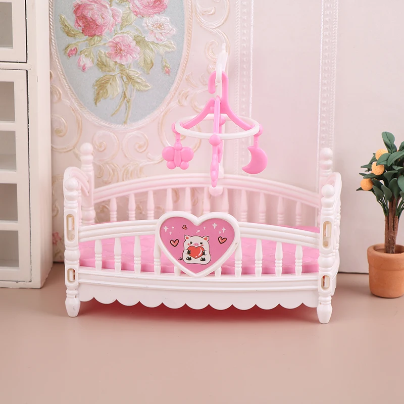 1:12 Dollhouse Miniature Baby Room Bassinet Bed Cradle Bed Furniture Model Decor Toy Doll House Accessories