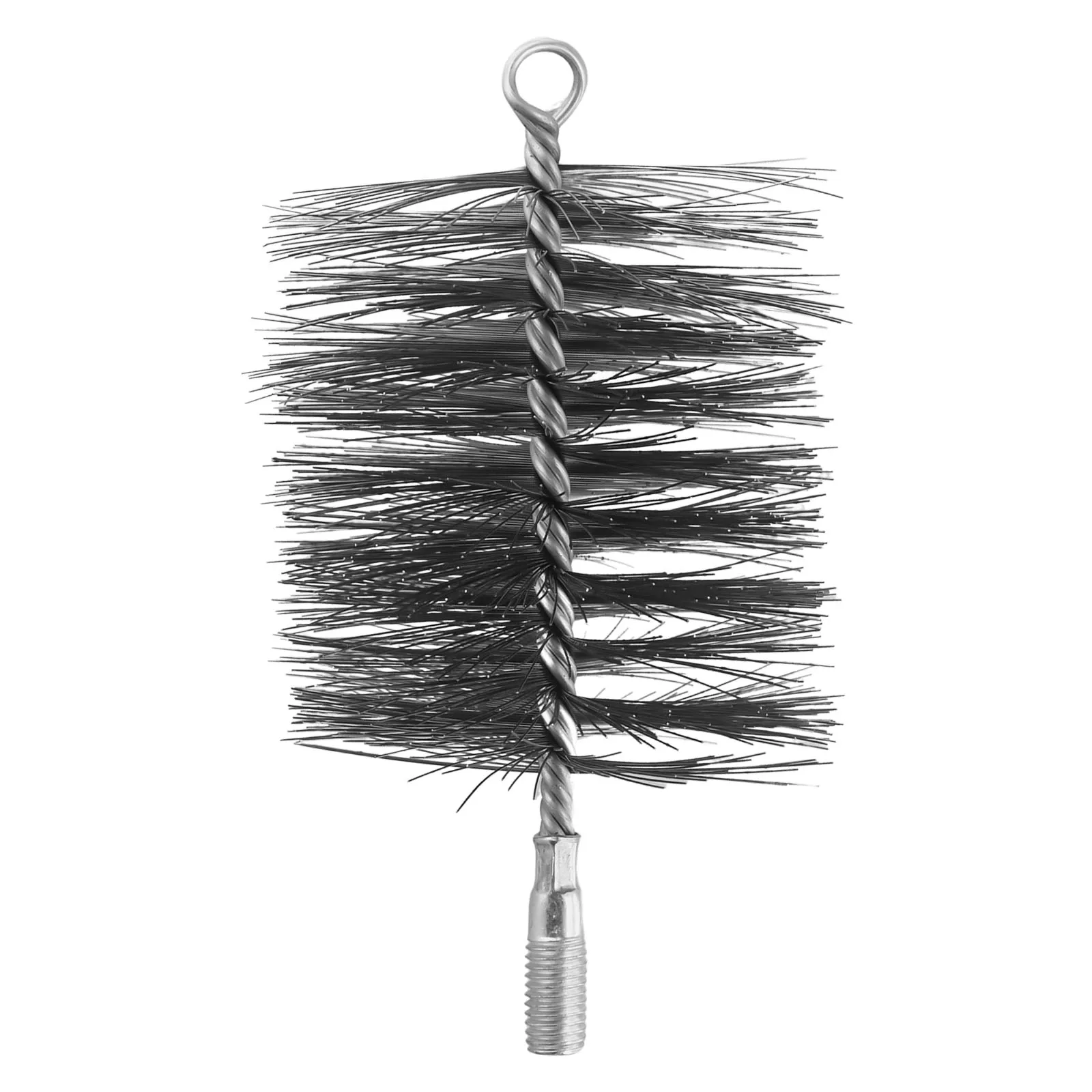 4 Inch Round Steel Wire Chimney Brush 12mm Thread For Fireplace Flue Pipe Cleaning Rust Removal And Deburring Tool
