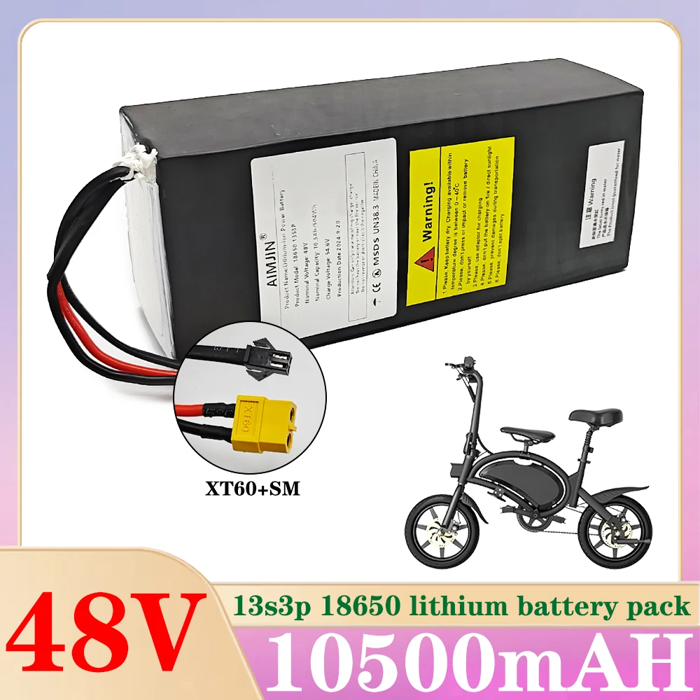

For Kugoo V1 Bicycle Original 48V Battery 10500mAh/504Wh 13S3P Lithium Battery Pack with BMS