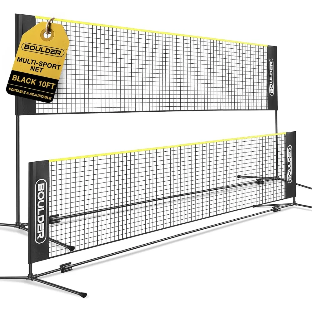 

US Shipping Portable Badminton Net with Extendable Poles Adjustable up to 5 Feet for Pickleball Tennis Soccer Easy Setup