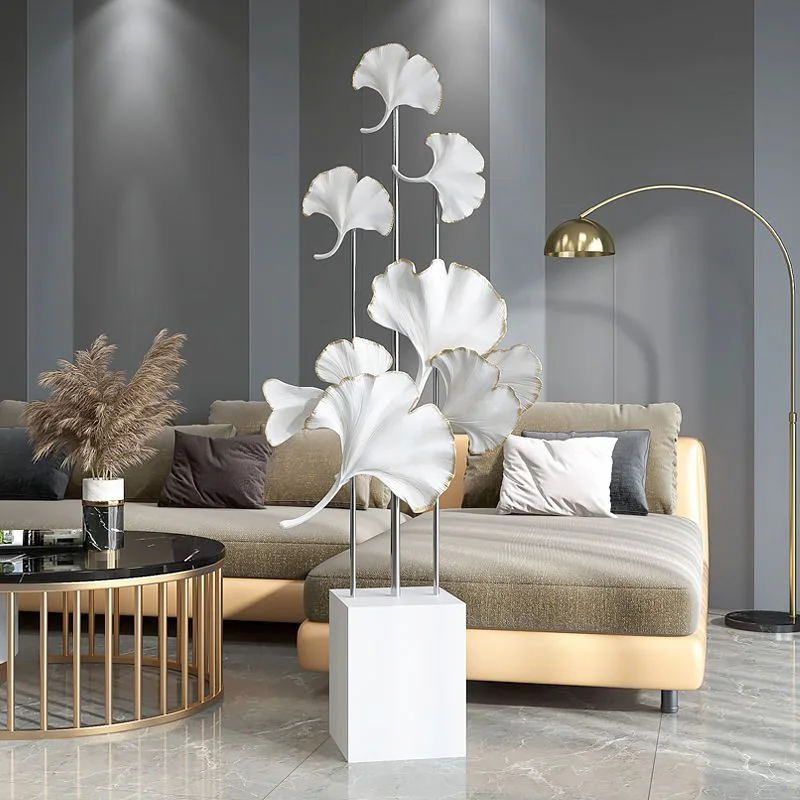 Office Sofa Side Large Resin Art Sculpture with Anti-Slip Base Floor Sculpture Luxury Interior Decorative for LivingRoom Hallway