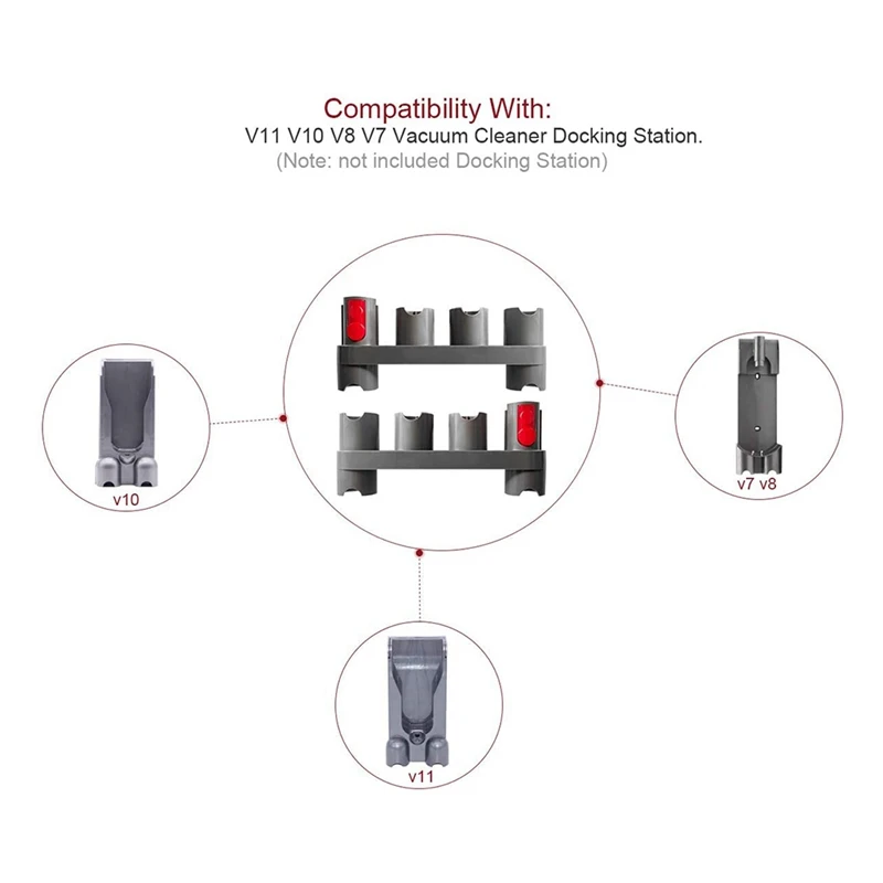 ขาย TOP Docking Station อุปกรณ์เสริมขาตั้งกล่องเก็บอุปกรณ์เสริมสําหรับ Dyson V7 V11 V8 V10 เครื่องดูดฝุ่น Wall Mount อุปกรณ์เสริม