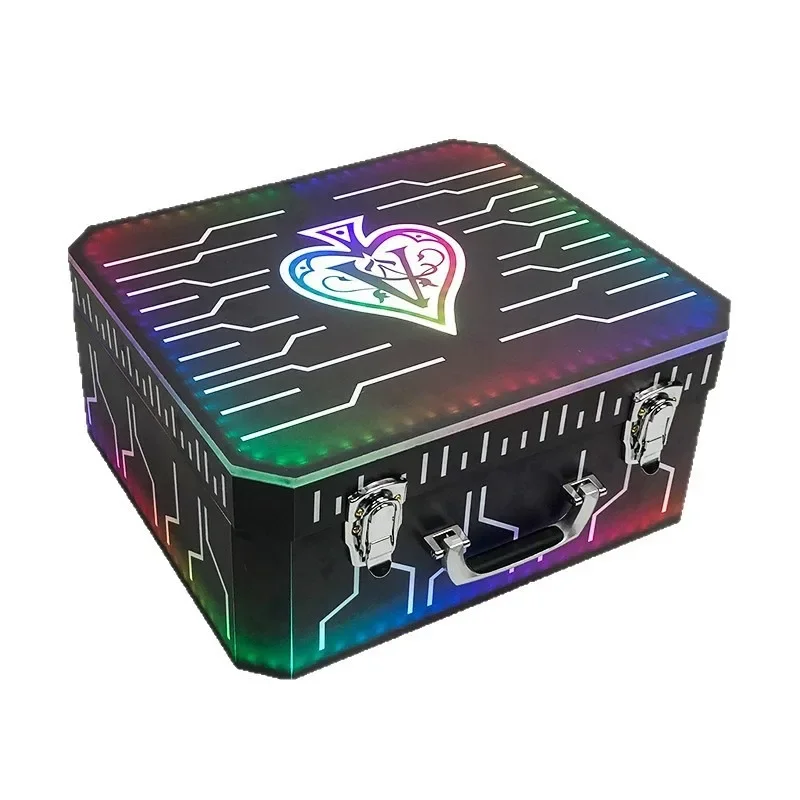 LED Colorful Spade A Champagne King Wine Case, Three Pack Technology Case