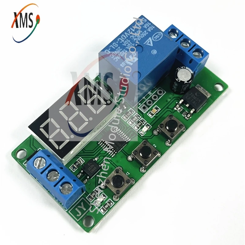 YYC-2 DC 5V/12V/24V Single Channel Timer Control Switch Relay Module Trigger Cycle Adjustable Timer Relay