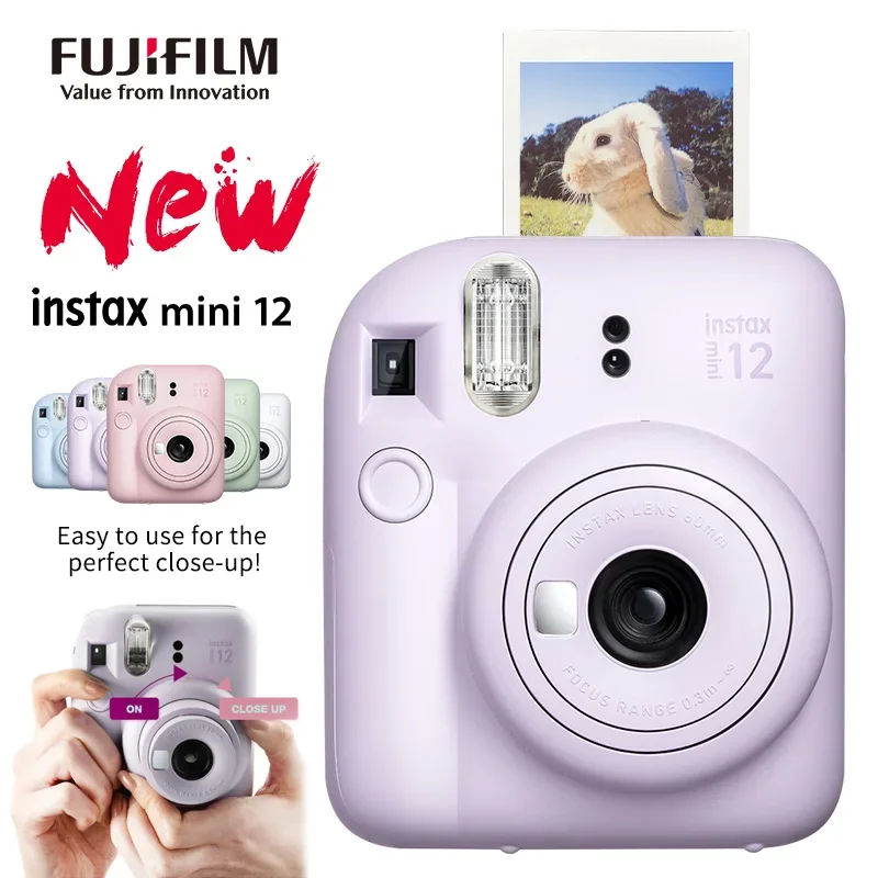 Origin Fujifilm Instax Mini 12 Instant Camera Pink/Blue/Green/White/Purple