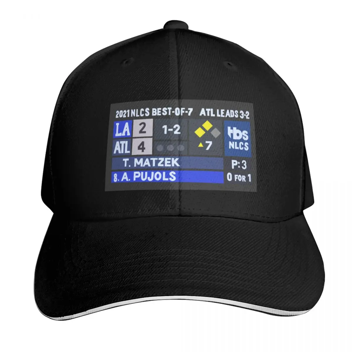 

Tyler Matzek Game 6 Scoreboard Baseball Cap Mountaineering tactical cap Fishing cap dad hat Women's Hats For The Sun Men's