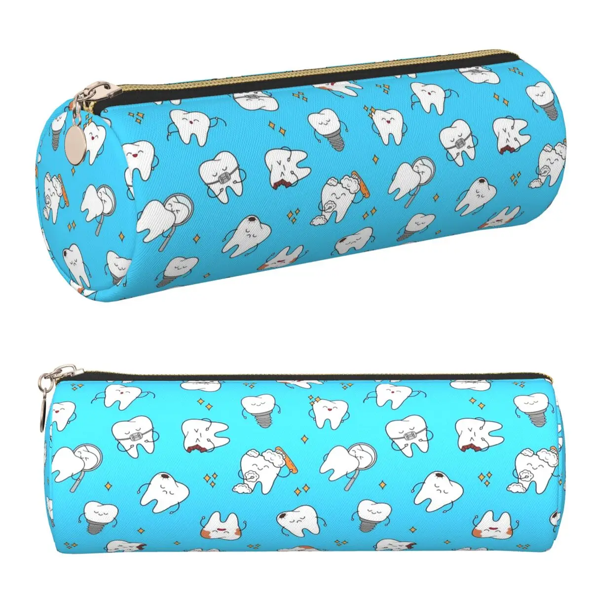 

Dentist Dental Cartoon Teeth Pencil Case Pen Holder Storage Stationery Supplies Large Capacity Pen Box Pencil Bag for Boys Girls