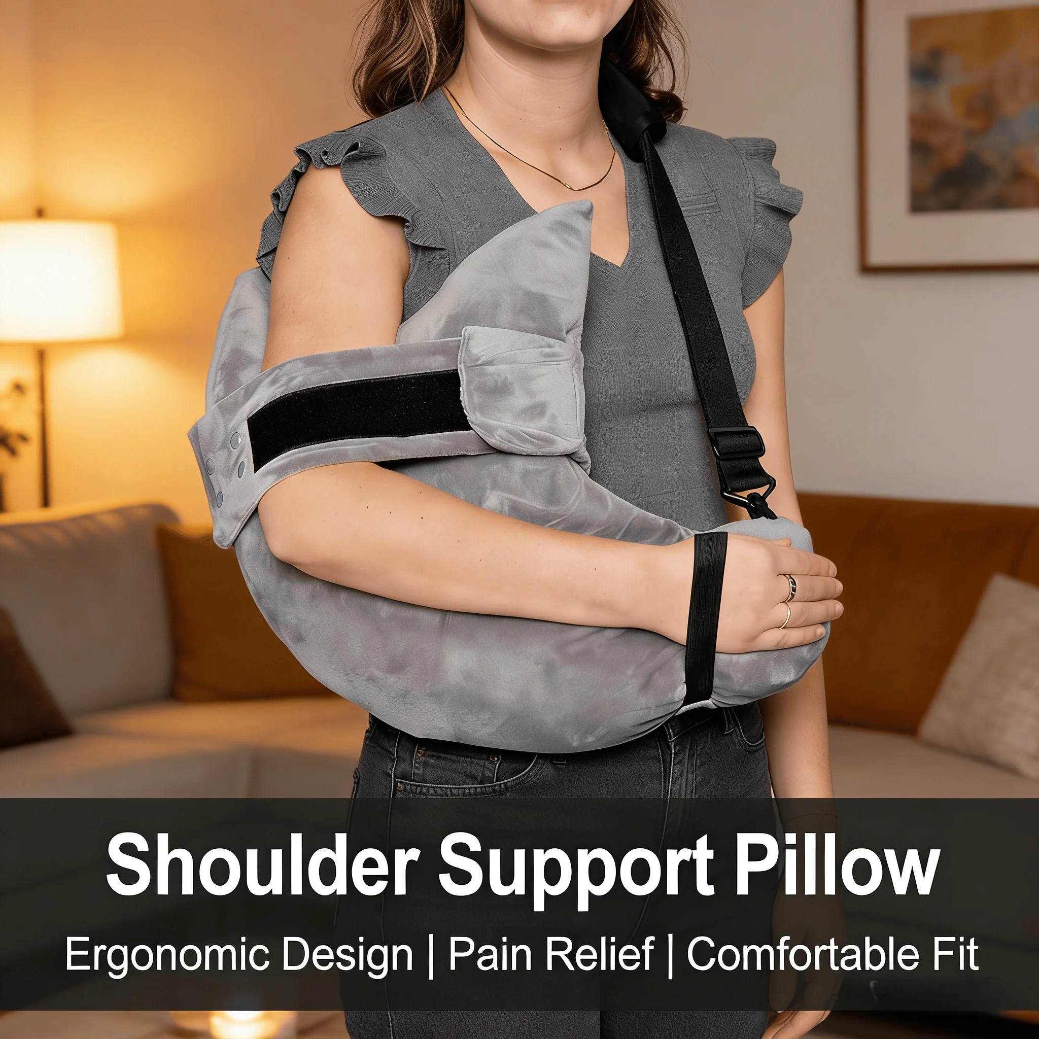 

Shoulder Surgery Recovery Support Pillow for Side Sleepers, Arm Support Pillow for Rotation Cuff Injuries and Post-operative Com