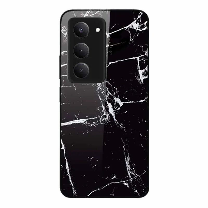 حافظة زجاجية لهاتف Xiaomi Redmi 15 5G 4G ممتص الصدمات Redmi15 Space Coque غطاء خلفي من الزجاج المقسى لهاتف Redmi15 5GGlobal Glass Funda 15 4G