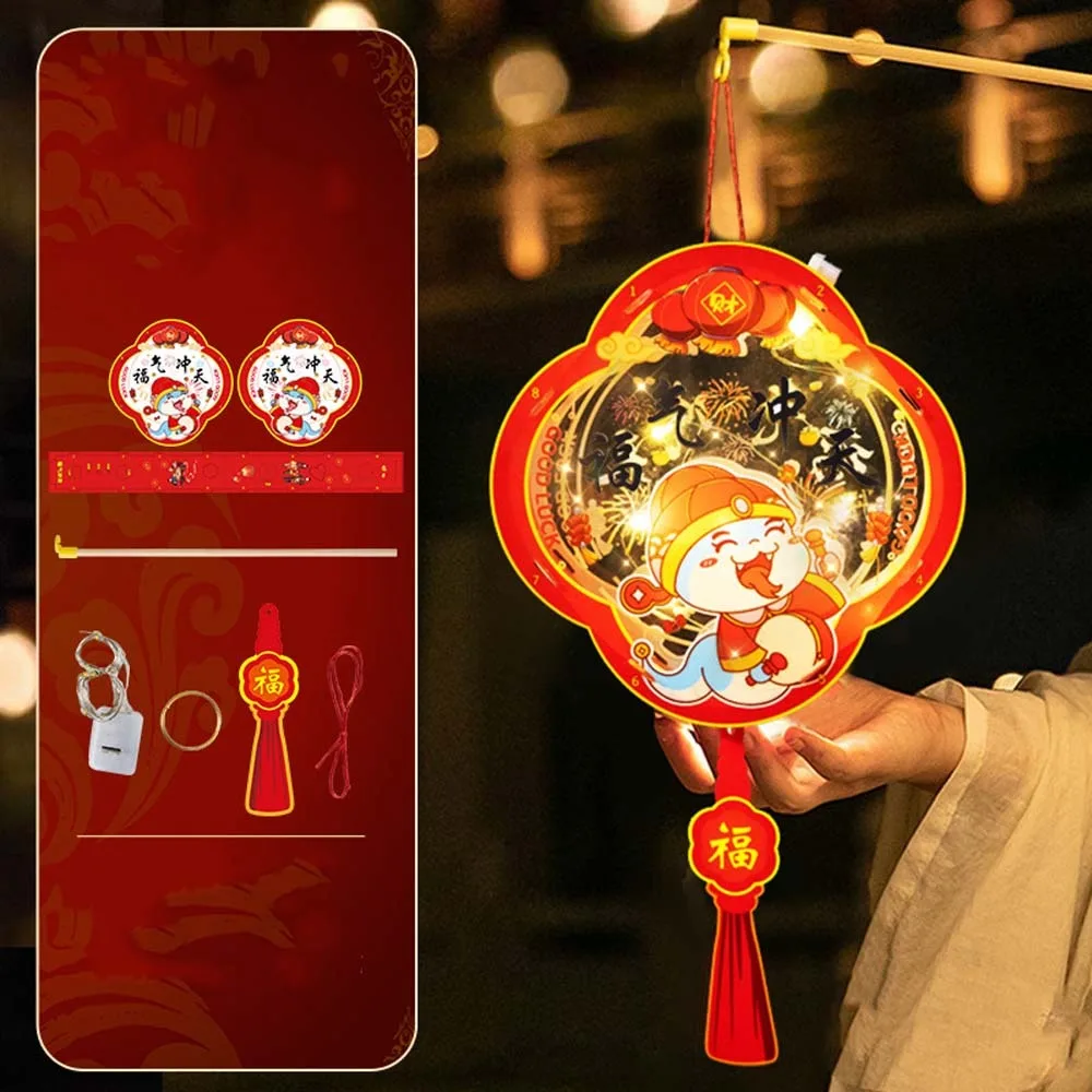 

Chinese Style 2025 Snake Year Lantern Luminous Waterproof New Year Portable Lantern Traditional Cartoon