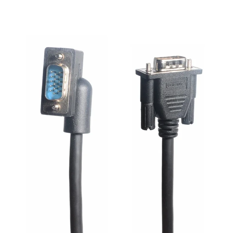 90° VGA Monitor Right & Left & Up & Down Angle Male To Straight Male Adapter Cable ,Gooseneck Type Angled VGA Monitor Cable