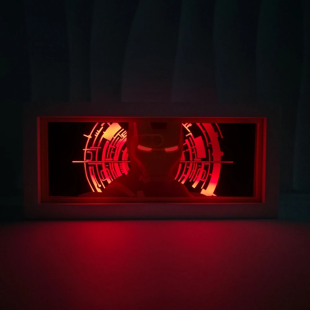 Anime Series Paper-Cut Light Room Bedroom Night Light Remote Control Colorful Light Box Color Change Light - view 3