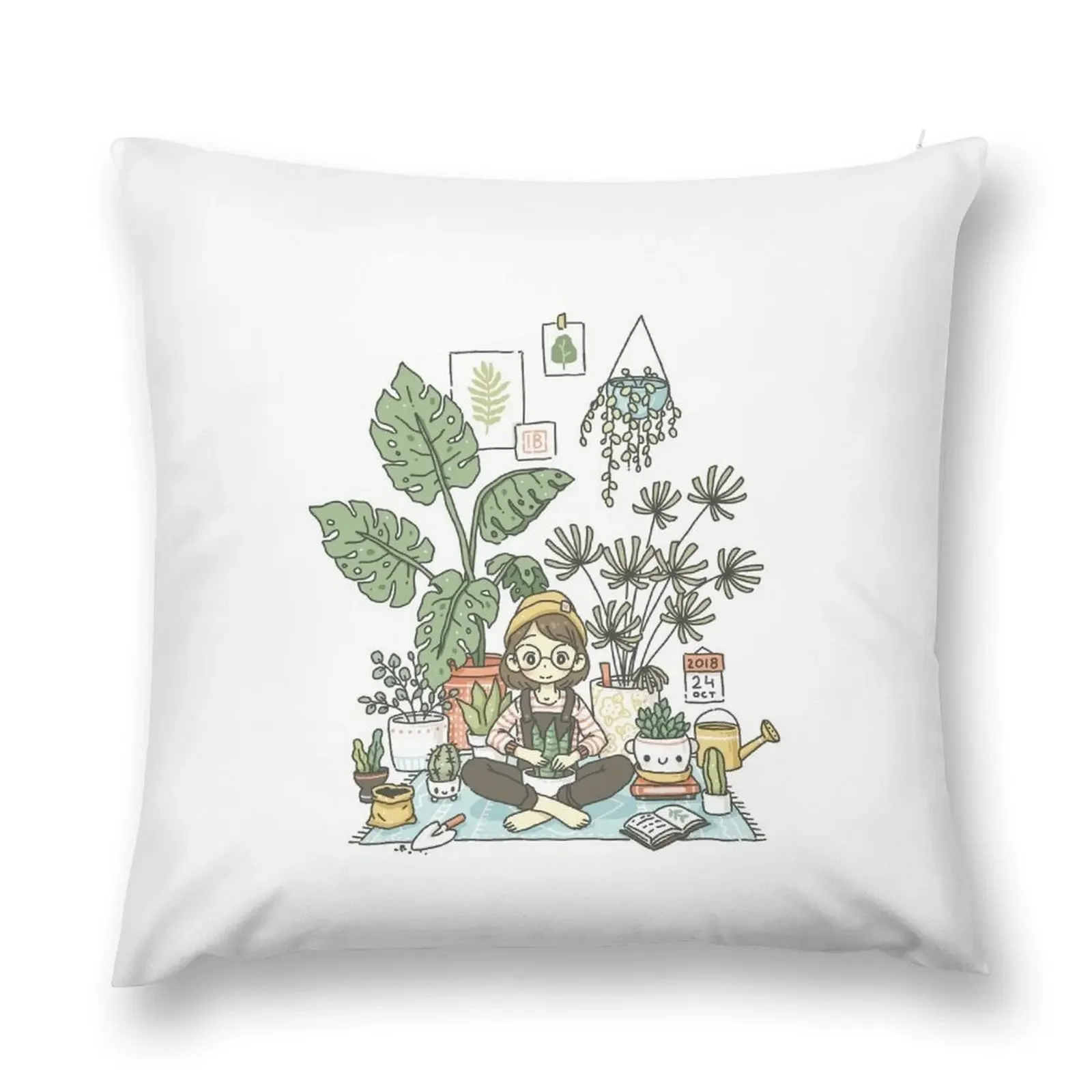 

Plant Lady Throw Pillow Cushion Covers For Living Room Decorative Sofa Cushion Sofa Cushions pillow