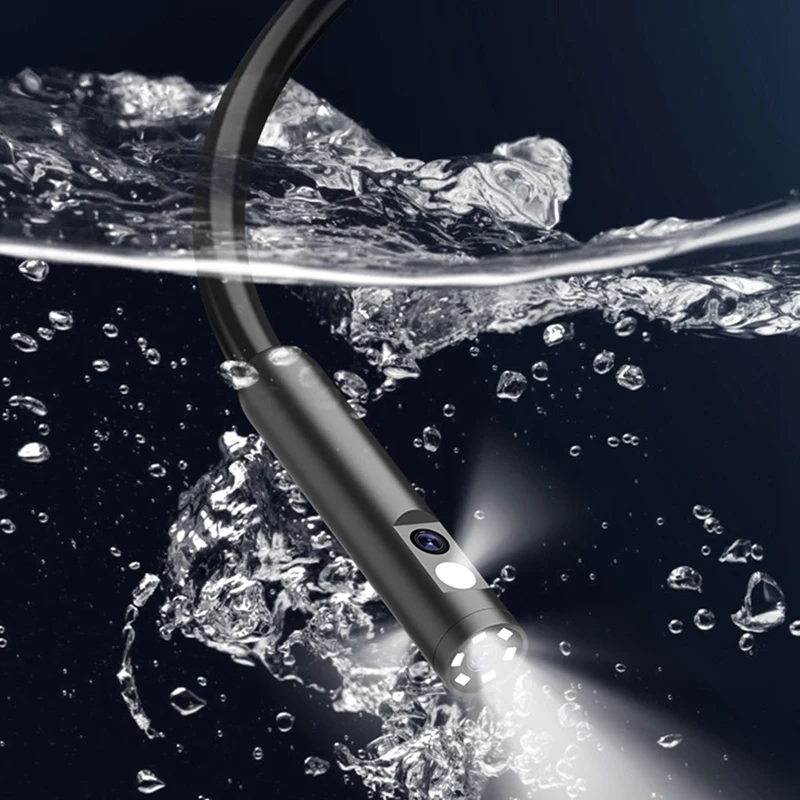 Endoscopio Industrial automotriz cámara de inspección de boroscopio de coche HD 1080p, pantalla IPS de 4,3 pulgadas, Cable semirrígido, fácil de usar