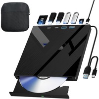 7 in 1 External Bluray Drive BD/CD/DVD -/+RW Optical Drives with Storage Bag DVD Burner Player Reader for Laptop Windows MacOS