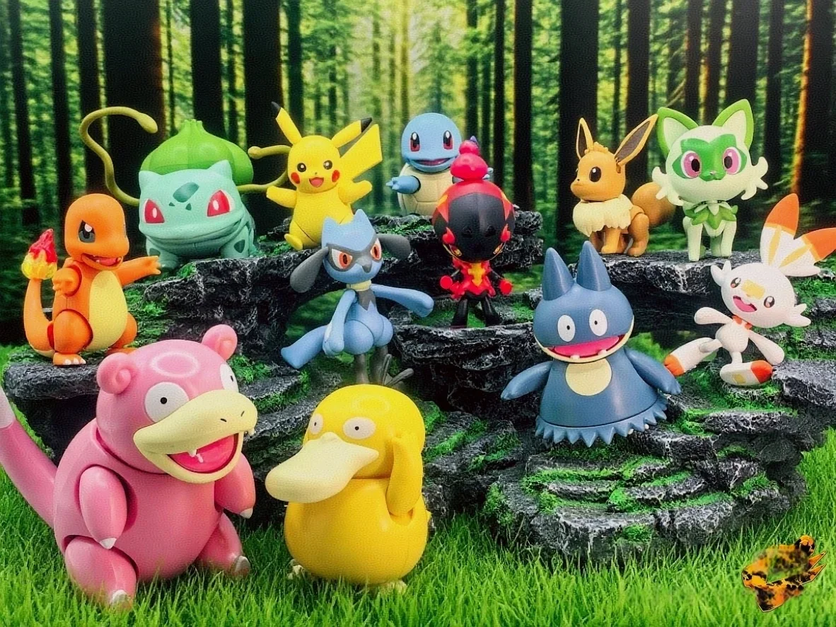BLOKEES Original POKEMON Building Blocks Pikachu Charmander  Sprigatito Eevee Lucario Pokémon Action Figure Toys Gift
