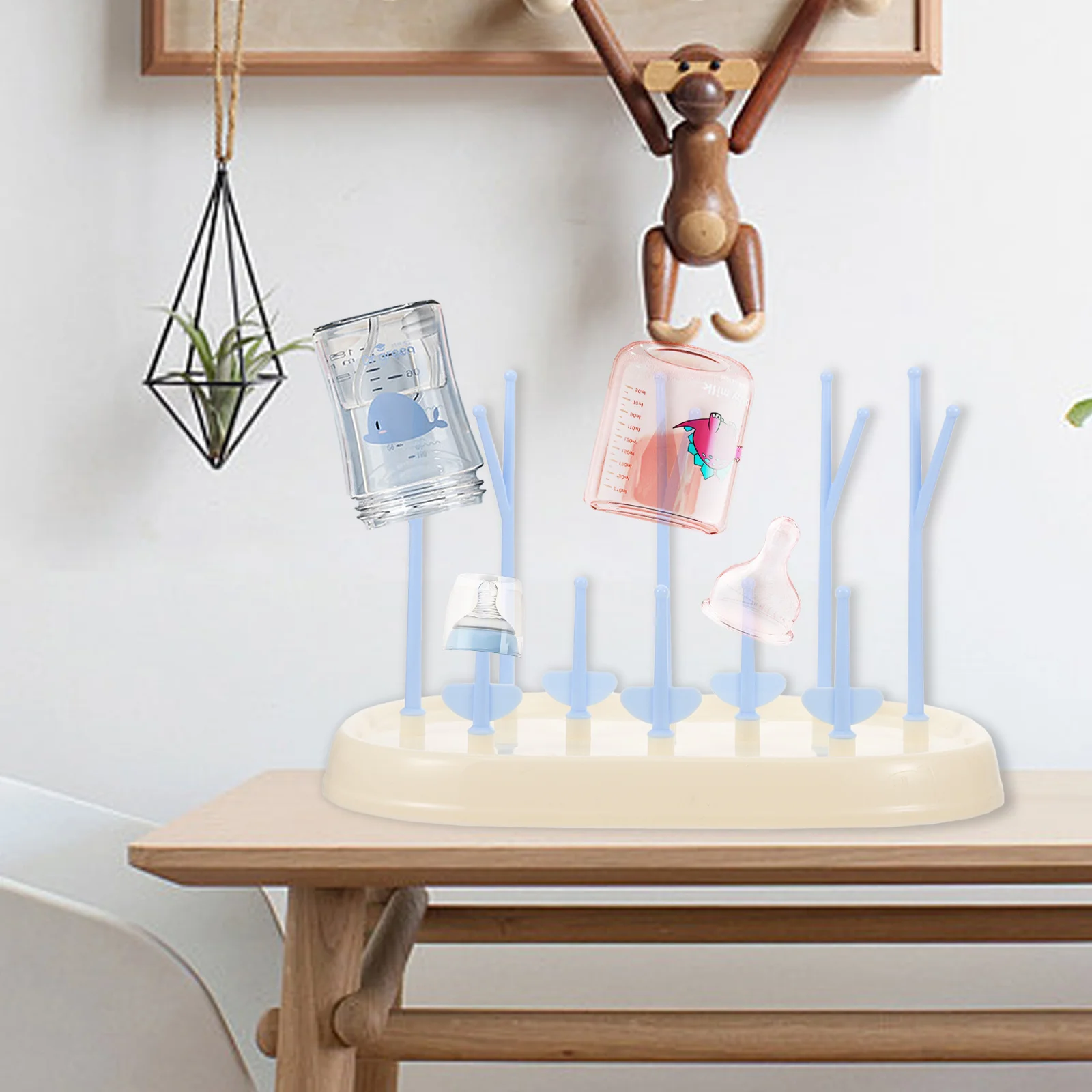 

Baby Bottle Drying Rack Detachable Pegs Durable Drainer Organizer Baby Bottle Dryer for Cups Pacifiers and Pump Accessories