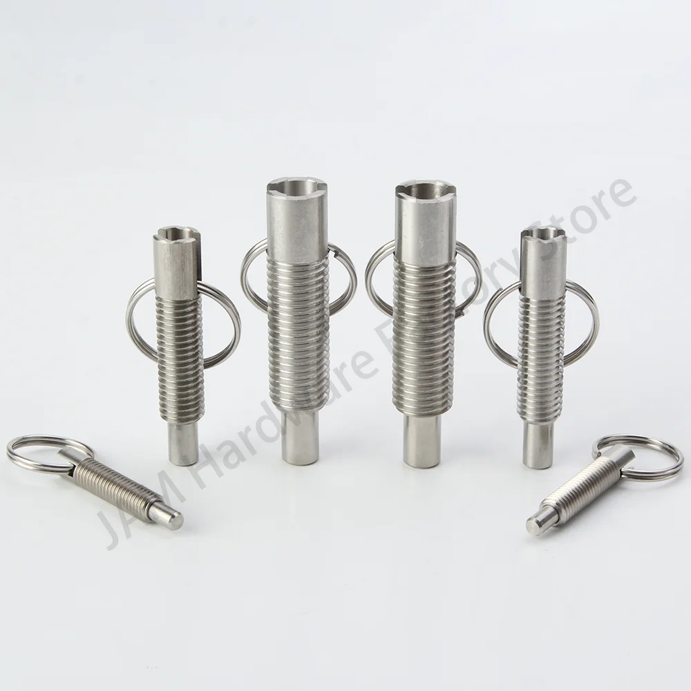 Factory Outlet Stainless/Carbon Steel Locating Pins MJ234 Hand Retractable Spring Pins Index Bolt Indexing Plunger With Ring