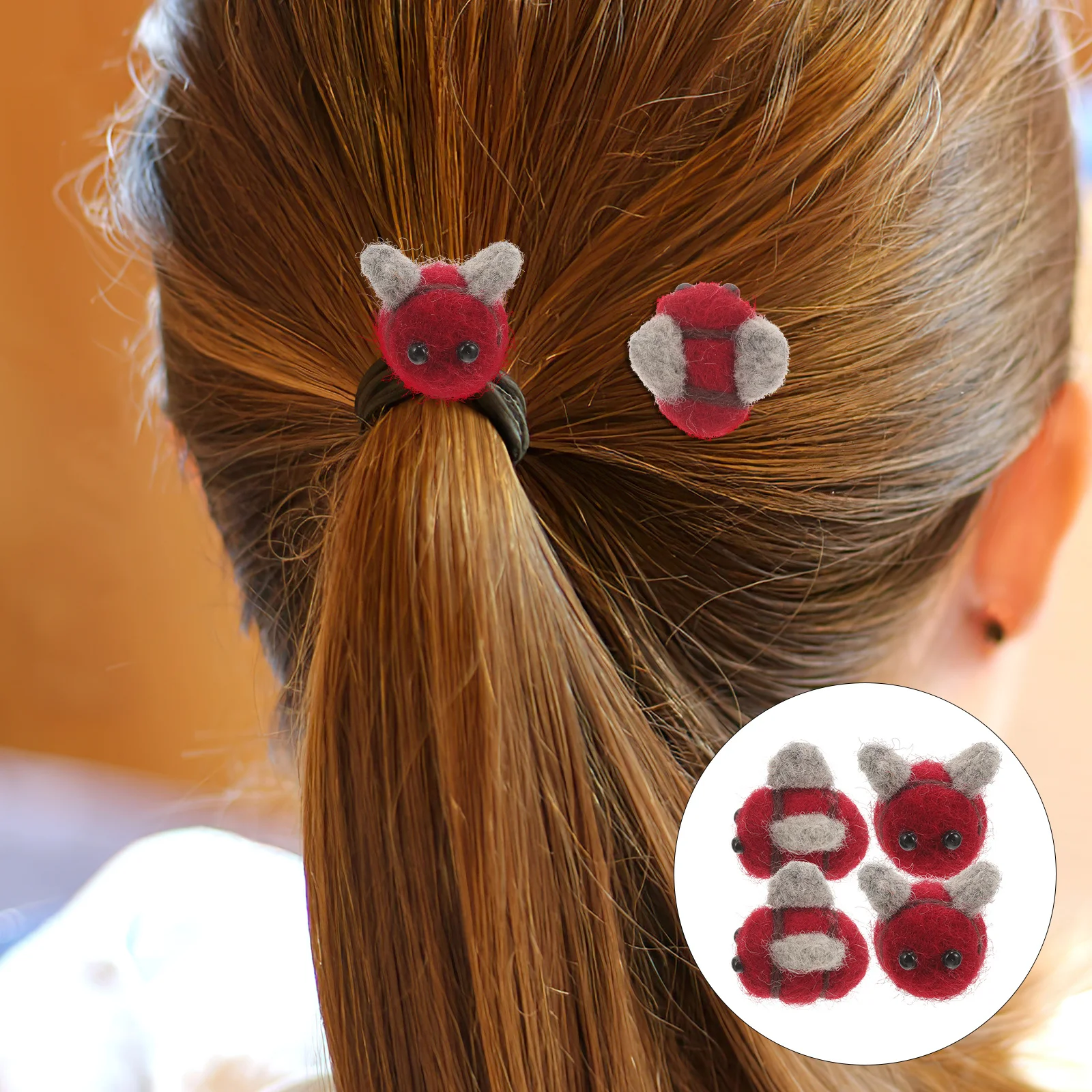 

10Pcs Lovely Wool Felt Bees Small Felt Bee Ornaments for DIY Gifts Room Party Hair Accessories Bee Craft Decorations