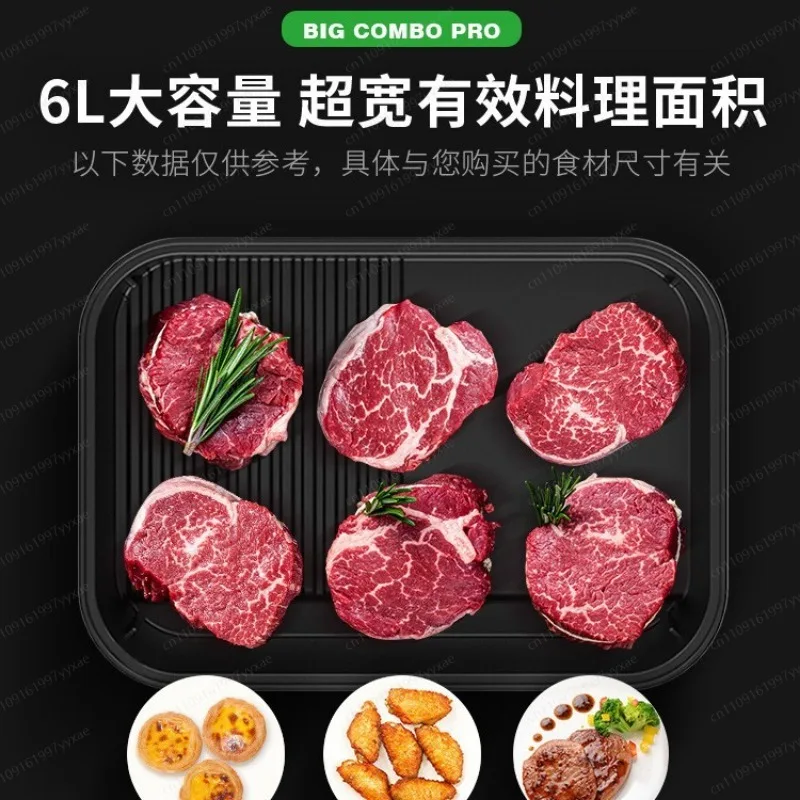 Home.Woodfire Outdoor Grill  Smoker 7-in-1 Air Fryer Bake Roast Broil Uses Woodfire Pellets 1 Pack Included Portable Electric